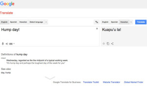 google translate english to hawaiian pidgin