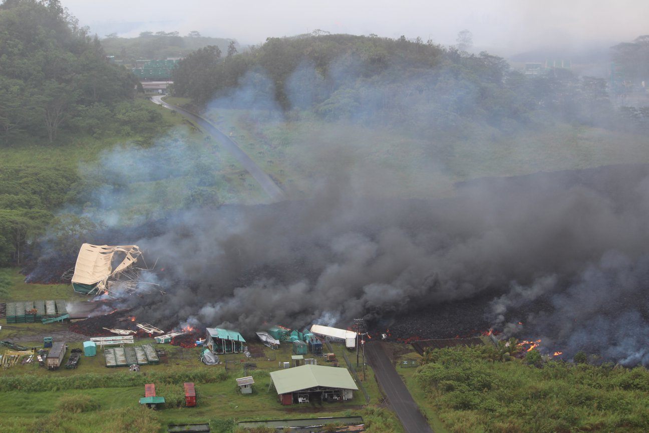 Aerial View Of Lava Flow In Leilani Estates May 29 3717