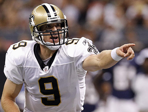 New Orleans Saints quarterback Drew Brees is coverboy for Madden NFL 11