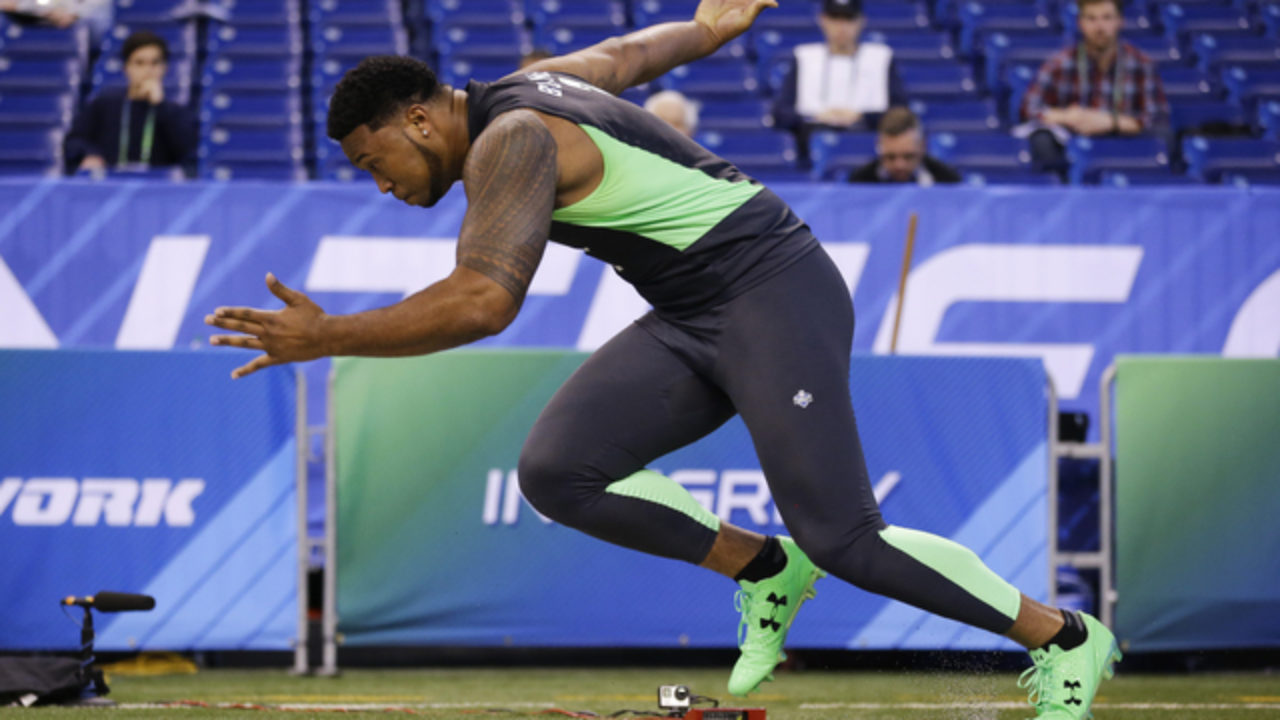 Buckner clocks 5.05 in the 40-yard dash at NFL Combine