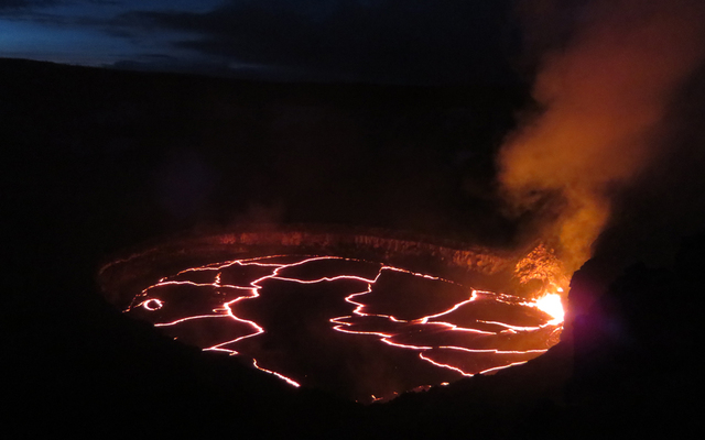 Hawaii County Opening Viewing Area As Lava Falls Over Pulama Pali 