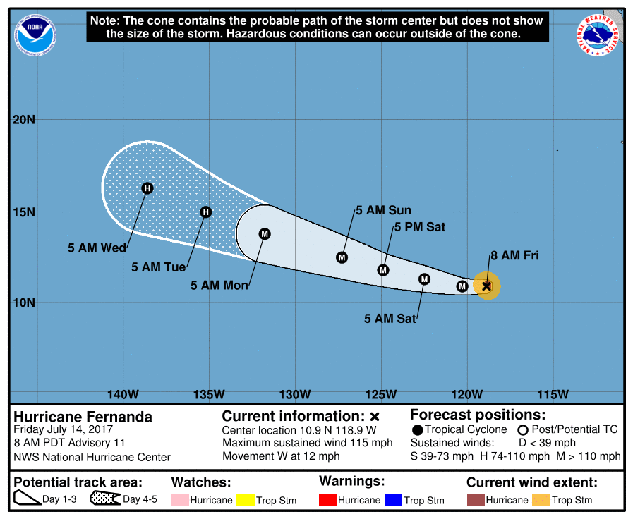 Fernanda strengthens to Category 4 storm Honolulu StarAdvertiser