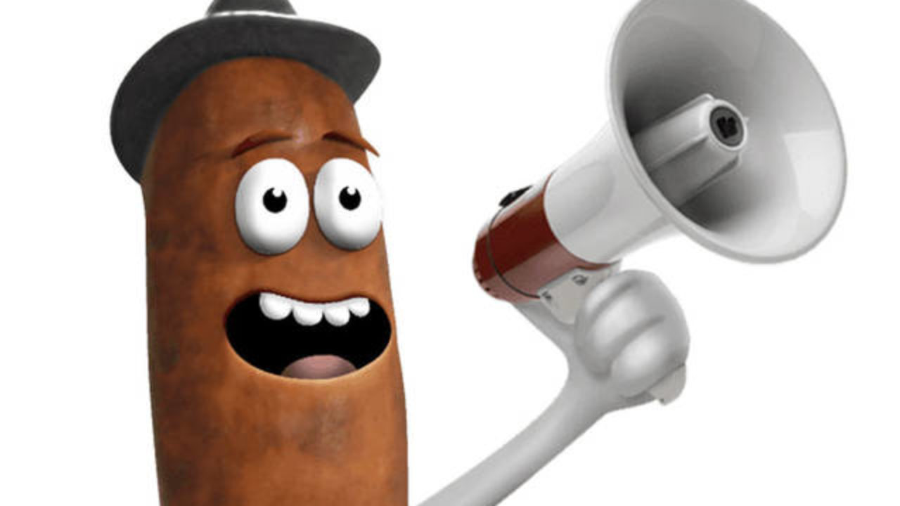 Denny's sausage mascot has unfortunate resemblance