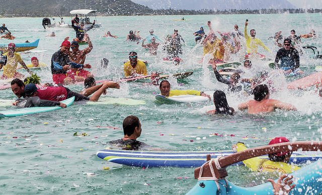 Joshua Guerra 1976 2018 Kailua Paddle Out Honors