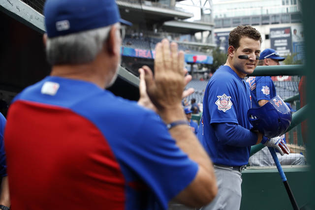 Anthony Rizzo wore his full Cubs uniform on the team's flight