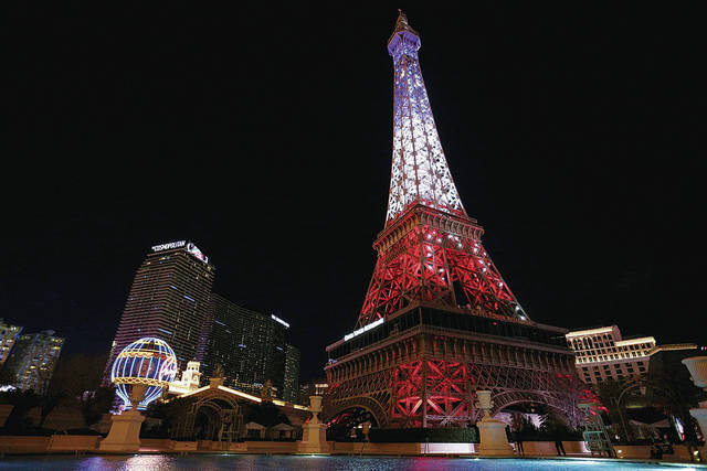 Paris Las Vegas' Eiffel Tower Light Show Thanking Healthcare