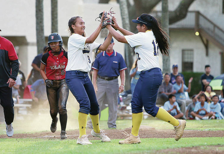 Player of the year Aleia Agbayani was a double threat for 'Iolani softball