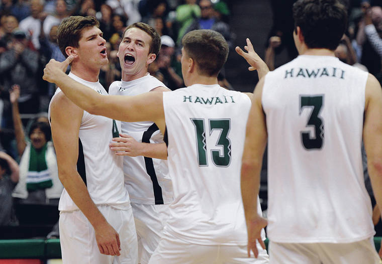 Set 3 rally keeps the University of Hawaii men’s volleyball sweep