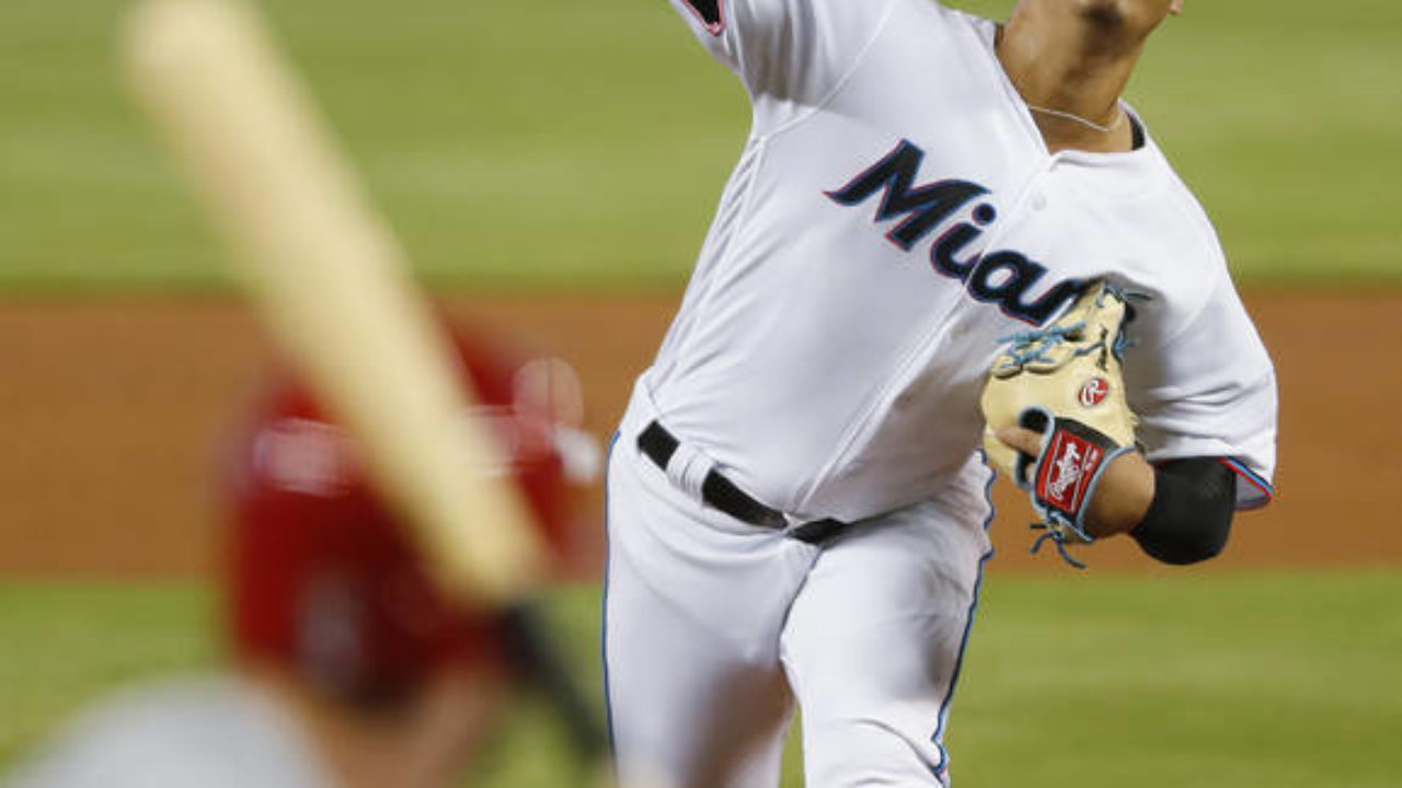 Marlins prospect Jordan Yamamoto showcasing arm — and tattoos — as