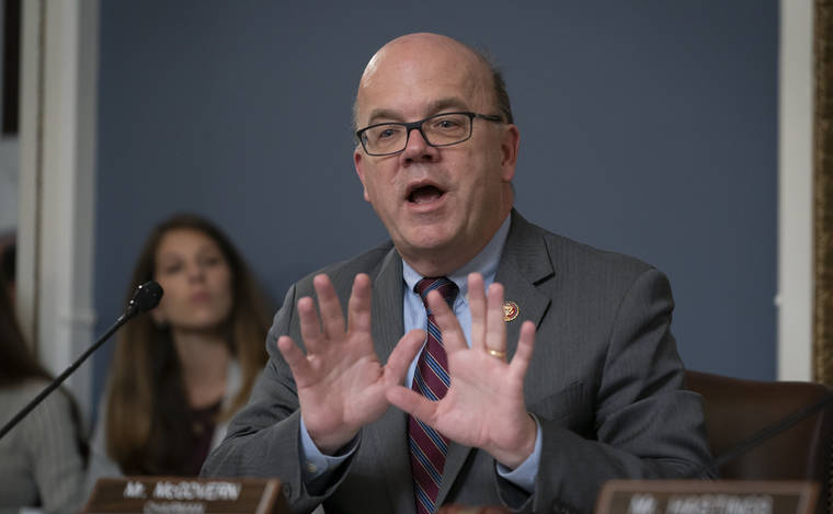 ASSOCIATED PRESS
                                House Rules Committee Chairman Jim McGovern, D-Mass., presided over a markup of the resolution that will formalize the next steps in the impeachment inquiry of President Donald Trump, at Capitol in Washington, Wednesday.