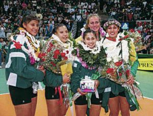 uh wahine rainbow volleyball 1996 advertiser remarkable star maintain streak ferd lewis team