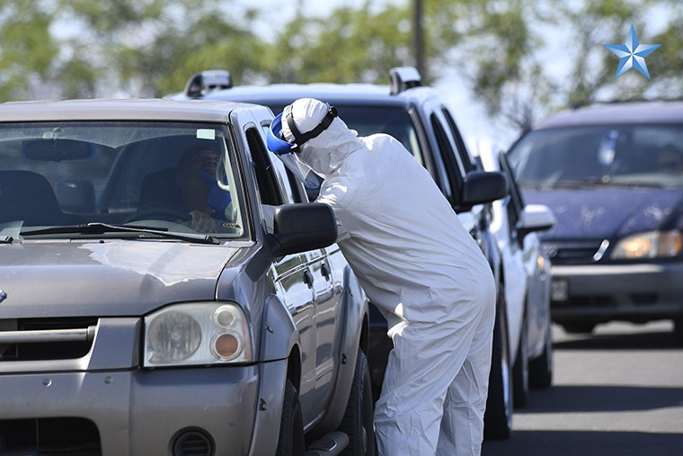 residents line up for coronavirus testing in waianae