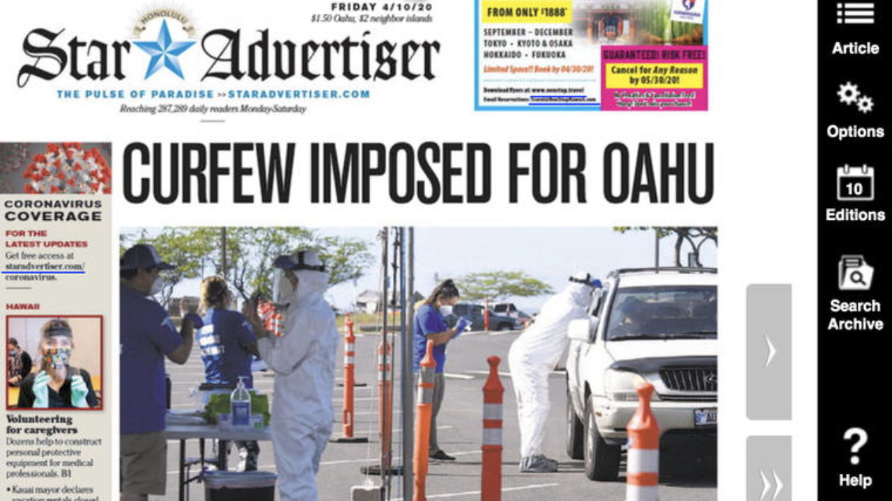 Star Advertiser S Saturday Print Edition Going Digital Honolulu Star Advertiser