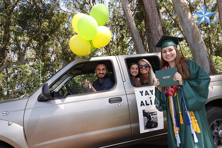 Leilehua High School Seniors Walk In Drive-thru Commencement Ceremony ...