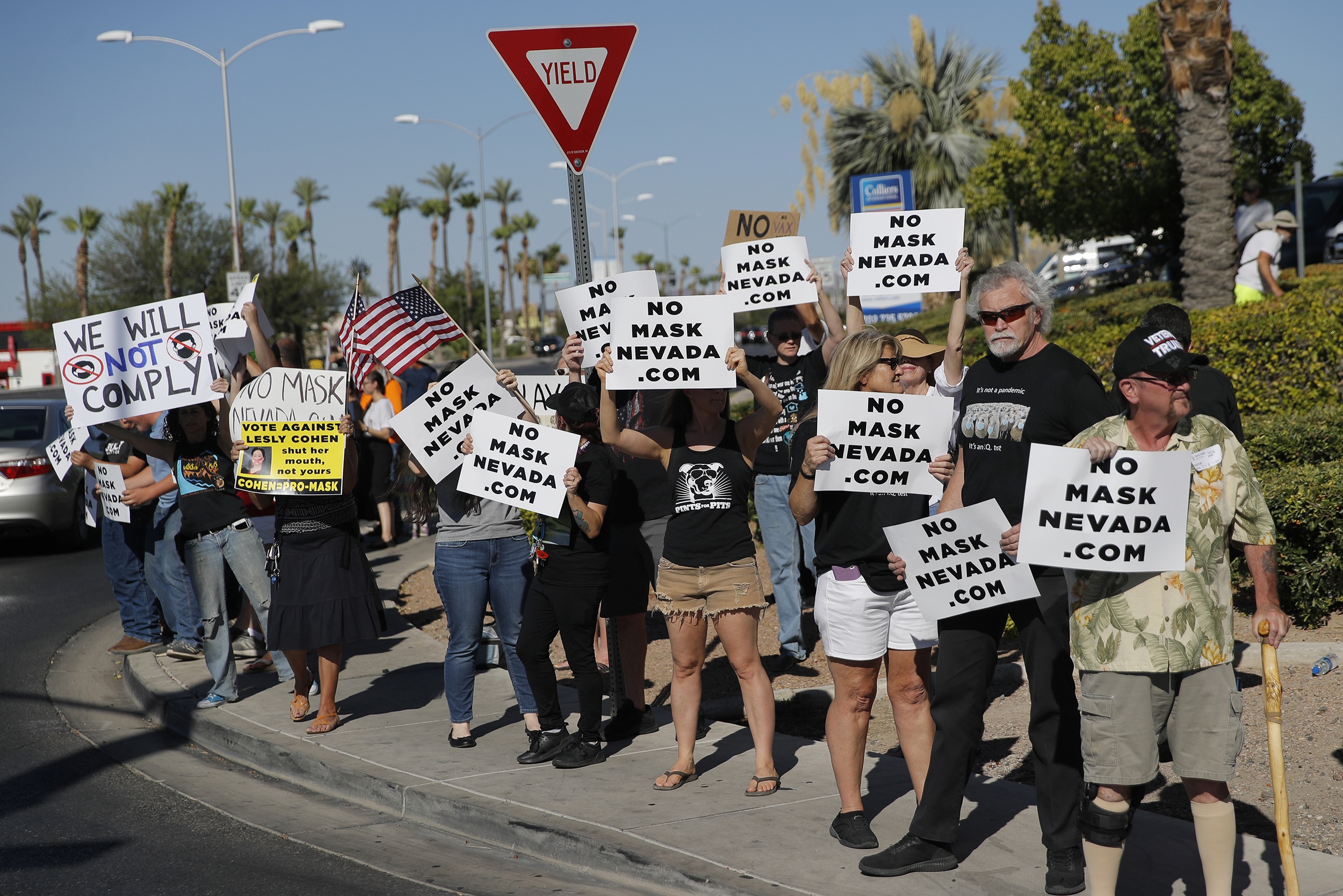 Nevadans protest mask mandate Honolulu StarAdvertiser