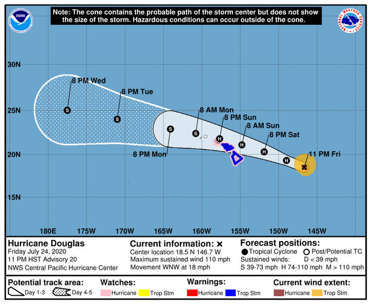Tropical storm warning issued for Big Island, Maui County as Hurricane