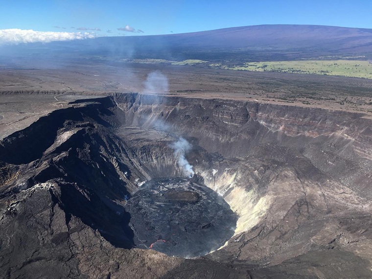 Lava Erupts From Vents On The Northwest Side Of Halemaumau Crater 