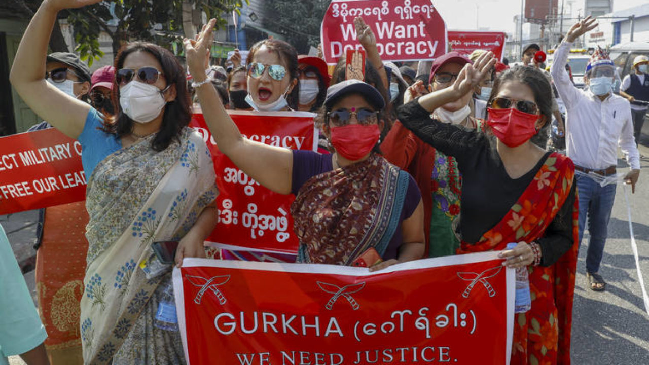 Ethnic Minorities Join Big Crowds Protesting Myanmar Coup Honolulu Star Advertiser