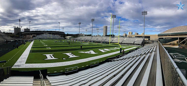 University of Hawaii football team conducts first full practice at ...