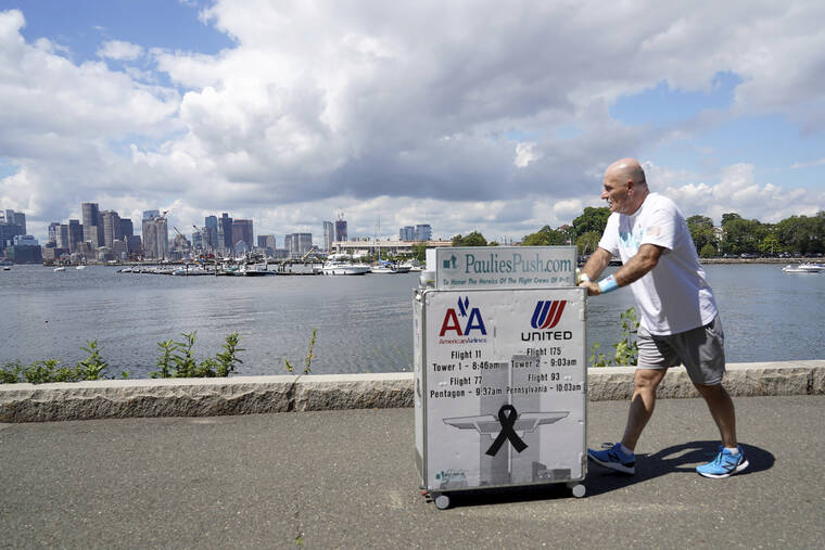 Retired Flight Attendant Arrives In New York City On 9 11 After Pushing Airline Cart From Boston Honolulu Star Advertiser