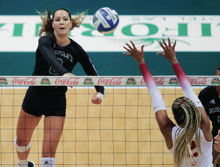 Rainbow Wahine outside hitter Riley Wagoner is taking big swings and ...