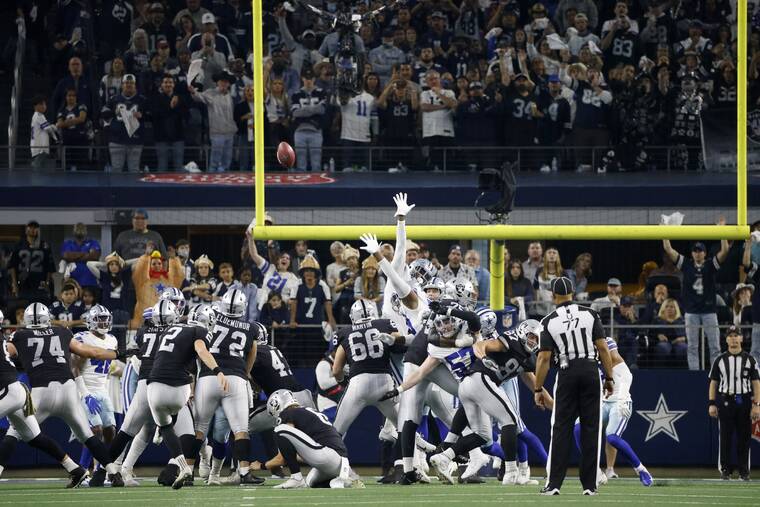 Marcus Mariota scores first touchdown of the season, Raiders beat Cowboys  in overtime