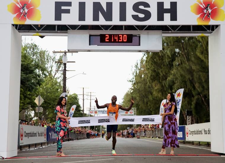 Kenya’s Emmanuel Saina wins Honolulu Marathon; Canada’s Lanni Marchant ...