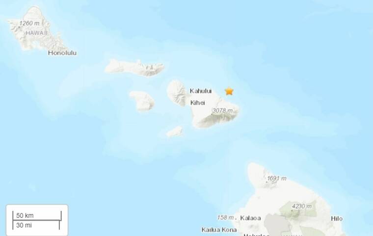 Magnitude 4.7 earthquake hits East Maui overnight