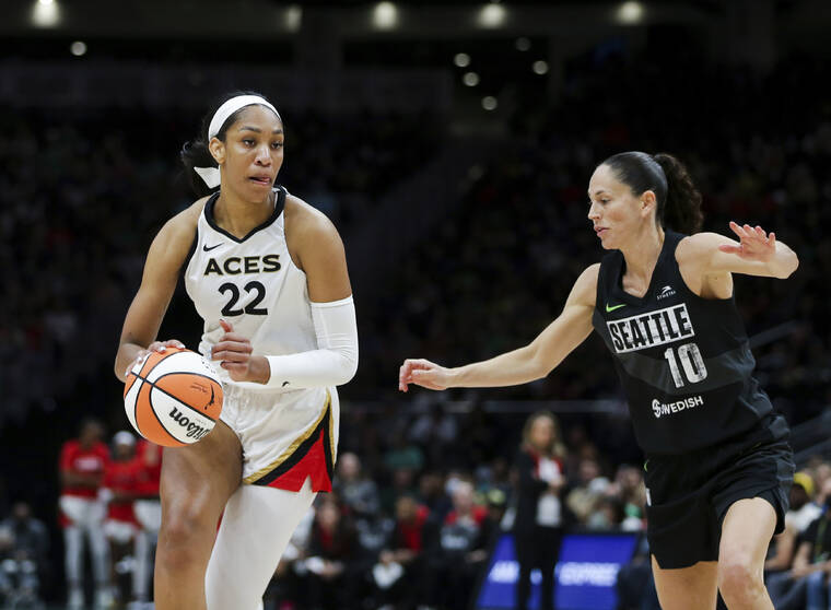 A’ja Wilson earns WNBA MVP honors for 2nd time | Honolulu Star-Advertiser