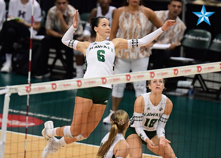 Hawaii beats UC Santa Barbara in Big West women's volleyball Honolulu