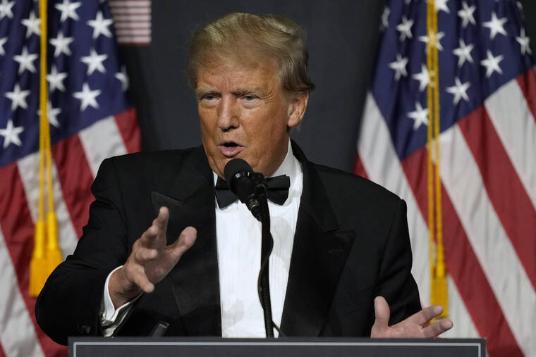 ASSOCIATED PRESS
                                Former President Donald Trump speaks at Mar-a-Lago Friday, Nov. 18, in Palm Beach, Fla.