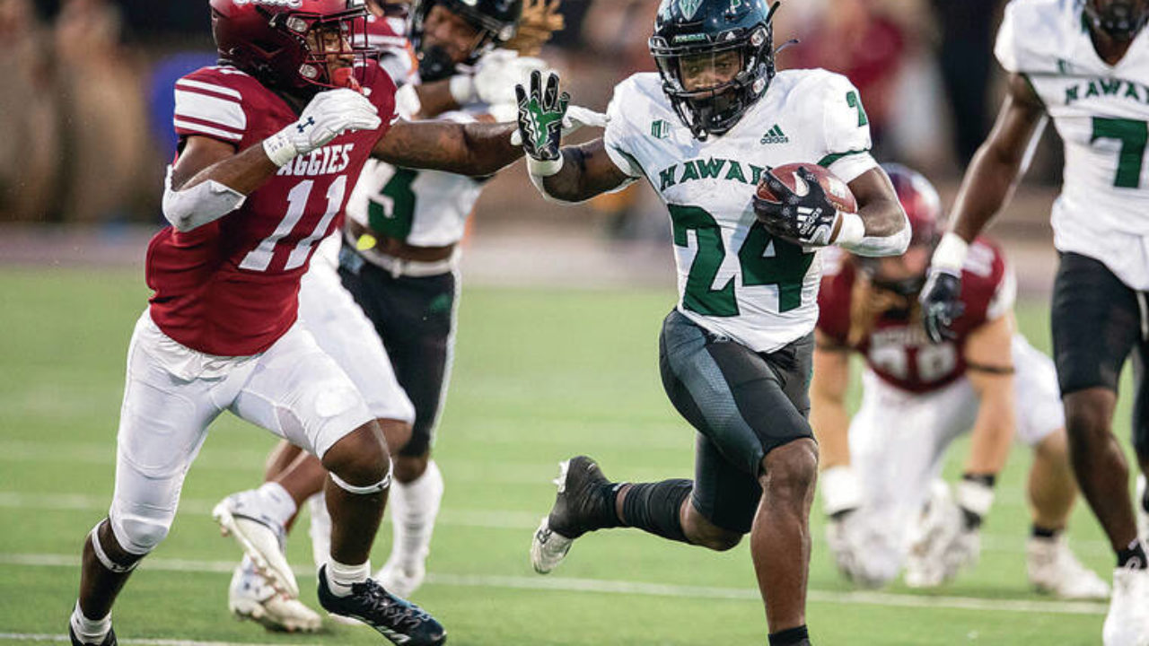 Hawaii - NCAA Football : Tylan Hines - Black Jersey – Athlete's Thread