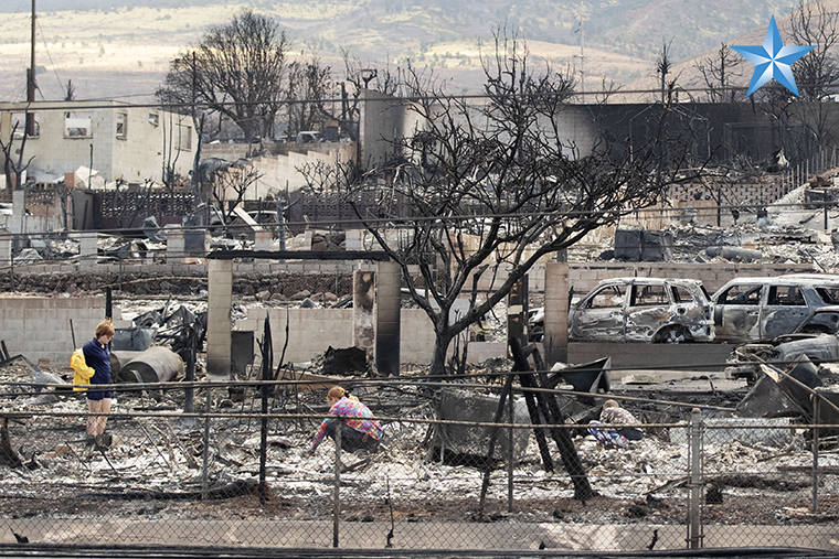 Shells Of Buildings, Burnt-out Cars Amid Smoldering Lahaina Wreckage ...