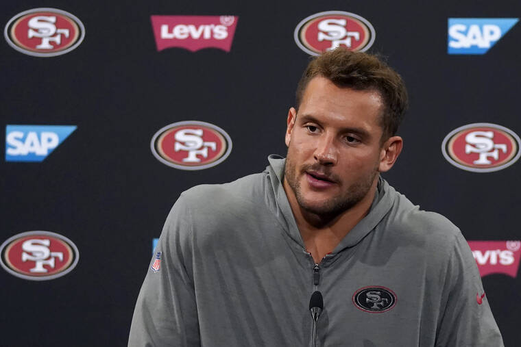 Nick Bosa's holdout from 49ers is endangering his status for the start of  the season