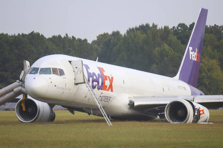 FedEx Plane Skids Off Runway At Tennessee Airport After Landing Gear ...