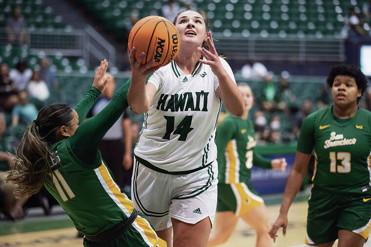 Wahine basketball team puts clamps on Dons for first win | Honolulu ...