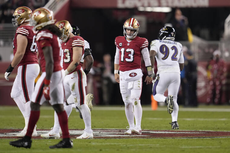 Brock Purdy’s 4 interceptions doom 49ers in loss to Ravens | Honolulu ...