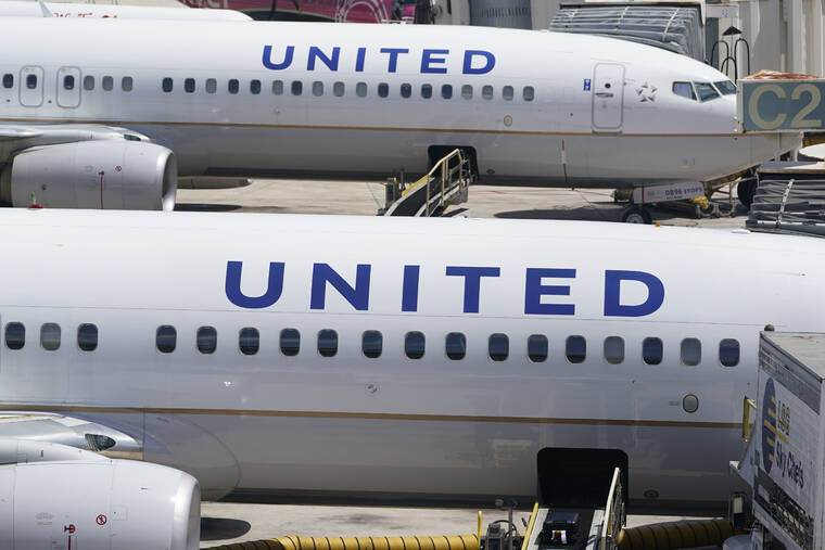 ASSOCIATED PRESS / 2022
                                Two United Airlines Boeing 737s are parked at the gate at the Fort Lauderdale-Hollywood International Airport in Fort Lauderdale, Fla. United Airlines said Friday, March 22, that federal regulators are increasing their oversight of the carrier following a series of recent incidents including a piece of the outer fuselage falling off one jet and another suffering an engine fire on takeoff.