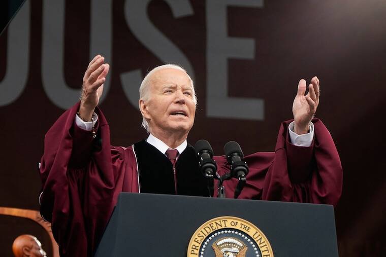 Biden Reaches Out To Morehouse Grads On Gaza To Muted Applause ...