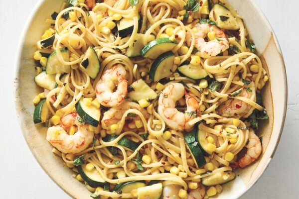 This easy pasta dish boasts vibrant flavors