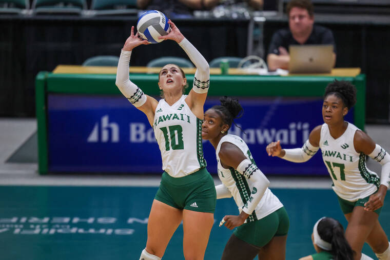 Hawaii’s women’s volleyball team ranks number 2 in the Big West