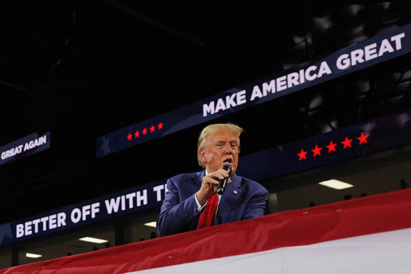 Trump holds a campaign town hall meeting in Flint