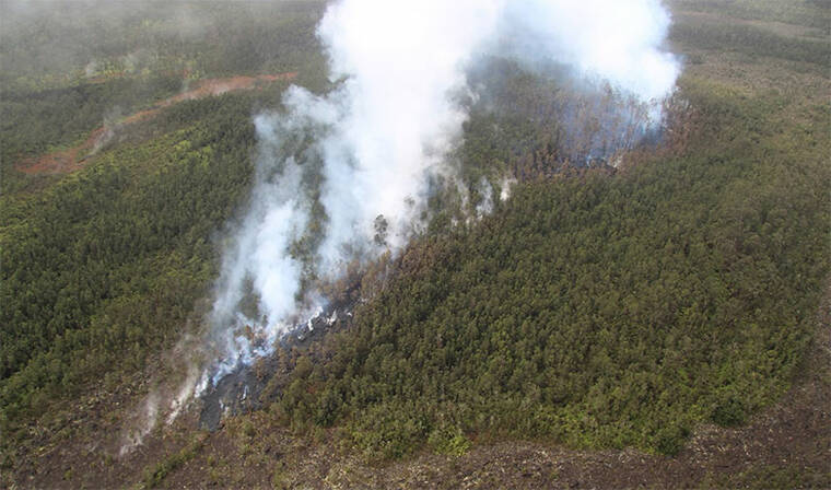 Eruption of the Kilauea volcano continues in remote area