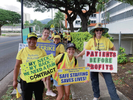 Kapi‘olani union nurses strike set for today as lockout looms