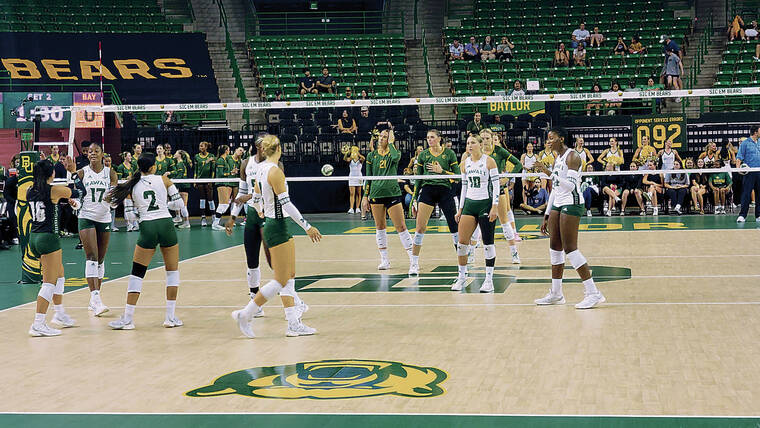 Hawaii’s women’s volleyball team loses to Baylor for the third time away