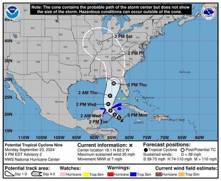 Helene to become major hurricane aimed at Florida’s Gulf coast