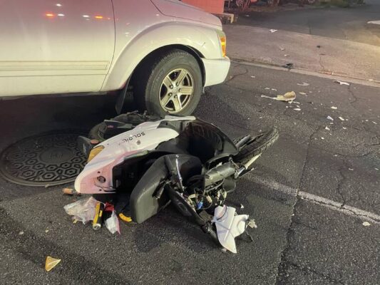 Moped rider, 55, hospitalized after he is hit by SUV in Moiliili