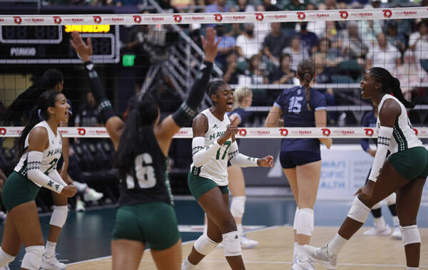 Wahine rally to beat San Diego in four sets