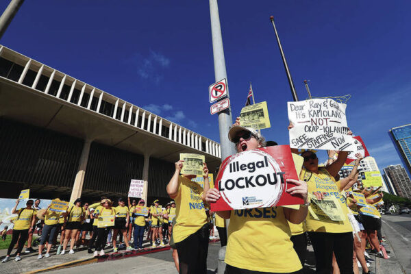 Locked-out nurses take safe-staffing concerns to Capitol