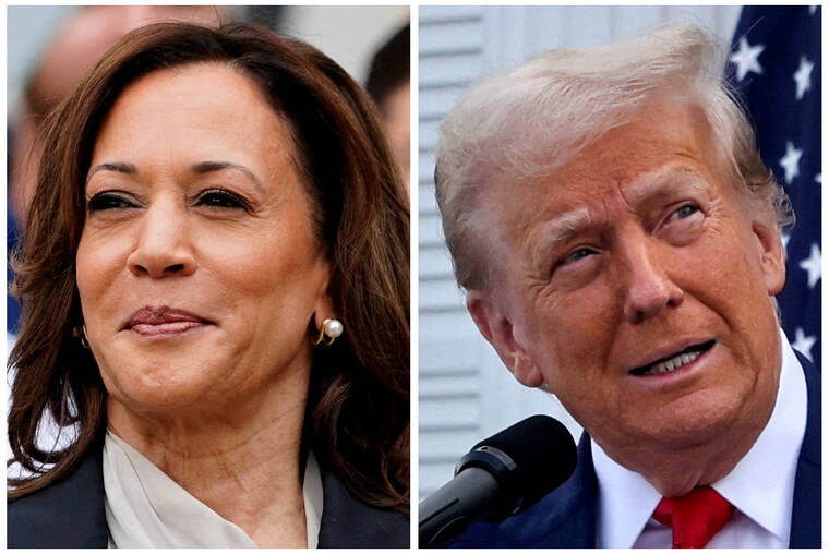 Reuters/Ipsos poll: Harris holds steady 45%-42% lead over Trump | Honolulu Star-Advertiser